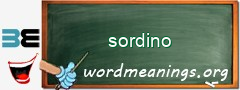 WordMeaning blackboard for sordino